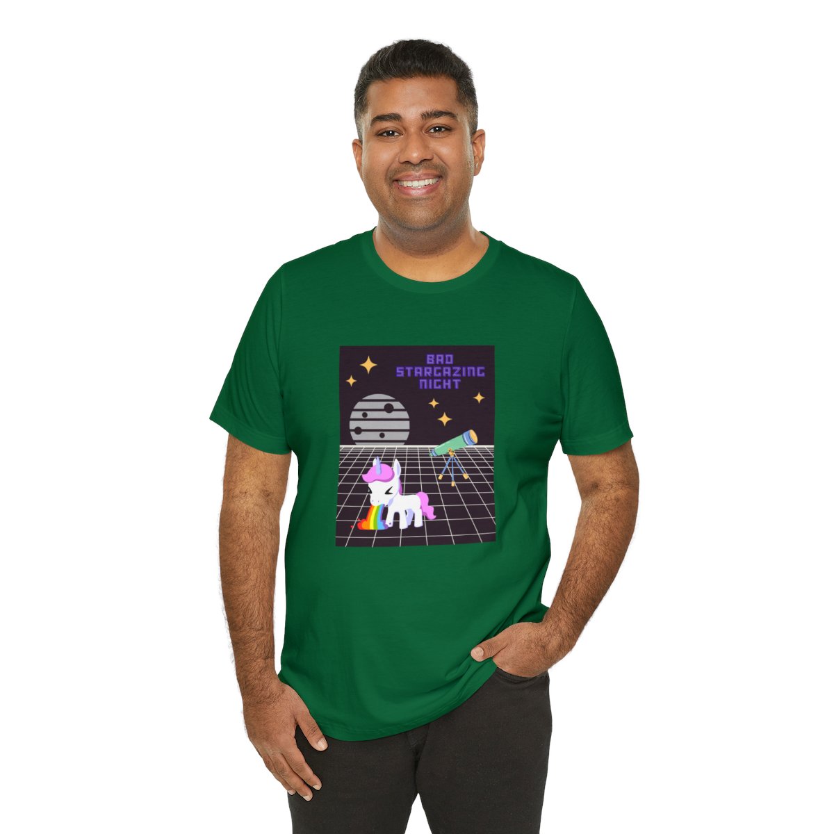 Unicorn Vomit Bad Stargazing Night Short Sleeve Tee - Image 56