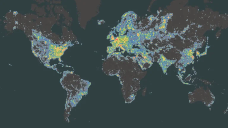 RWTAdventures World Light Pollution Map