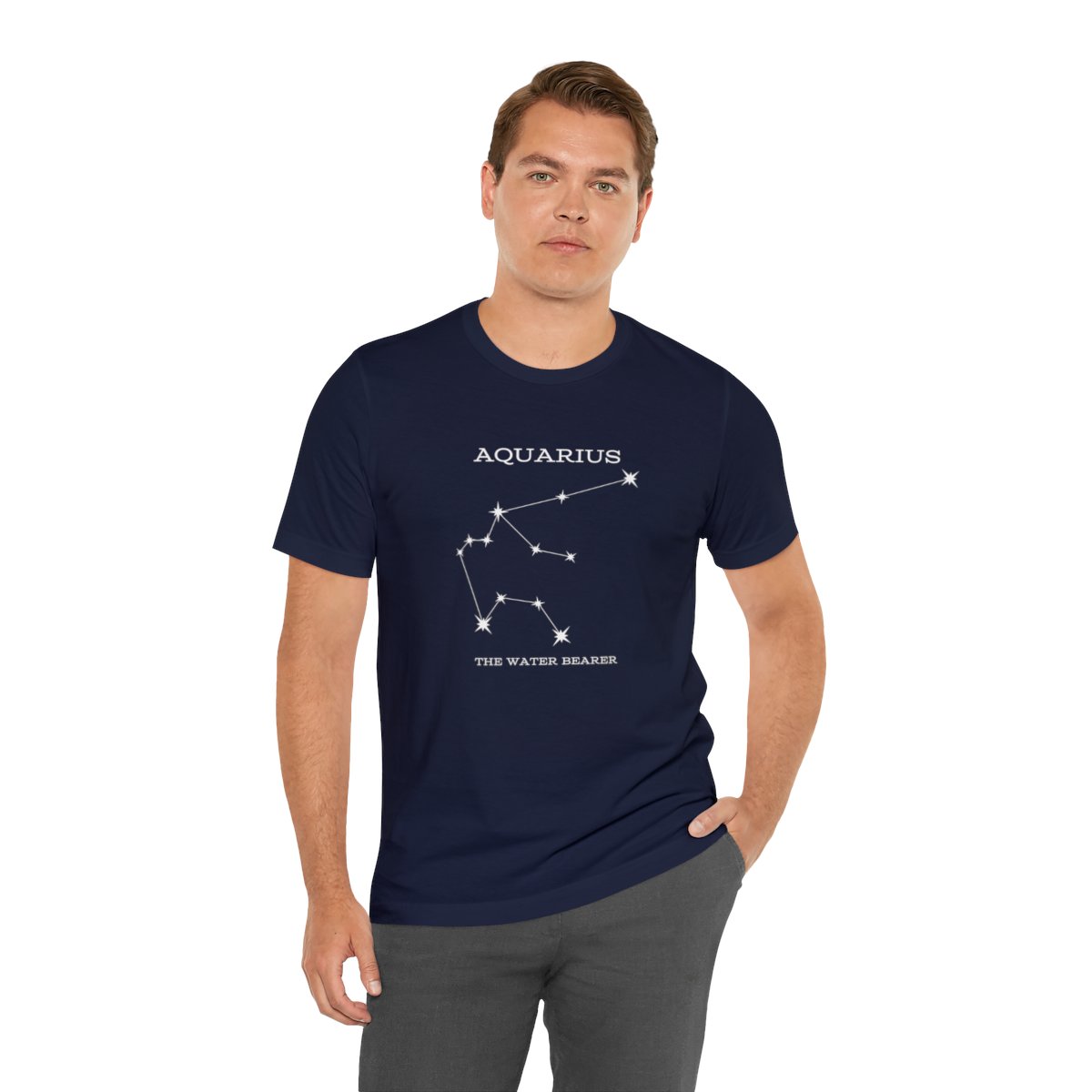 Stargazer Aquarius Constellation Short Sleeve Tee - Image 66